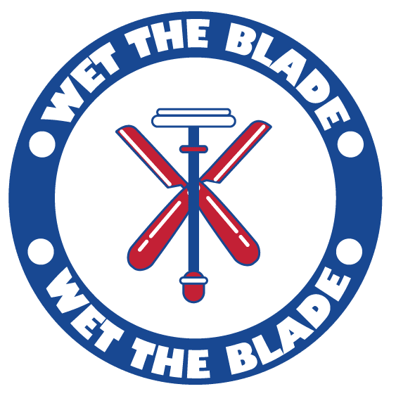 Wet the blade logo