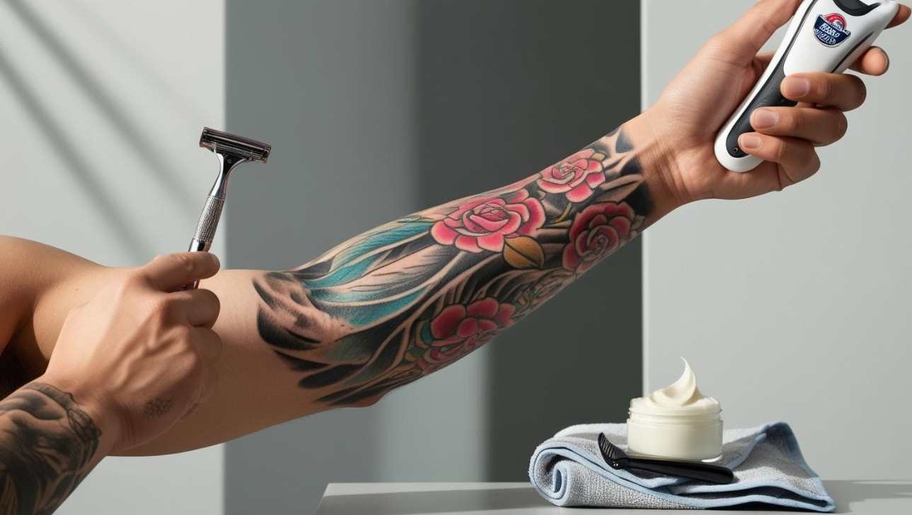 How to Shave Over Tattoos Without Damaging Ink
