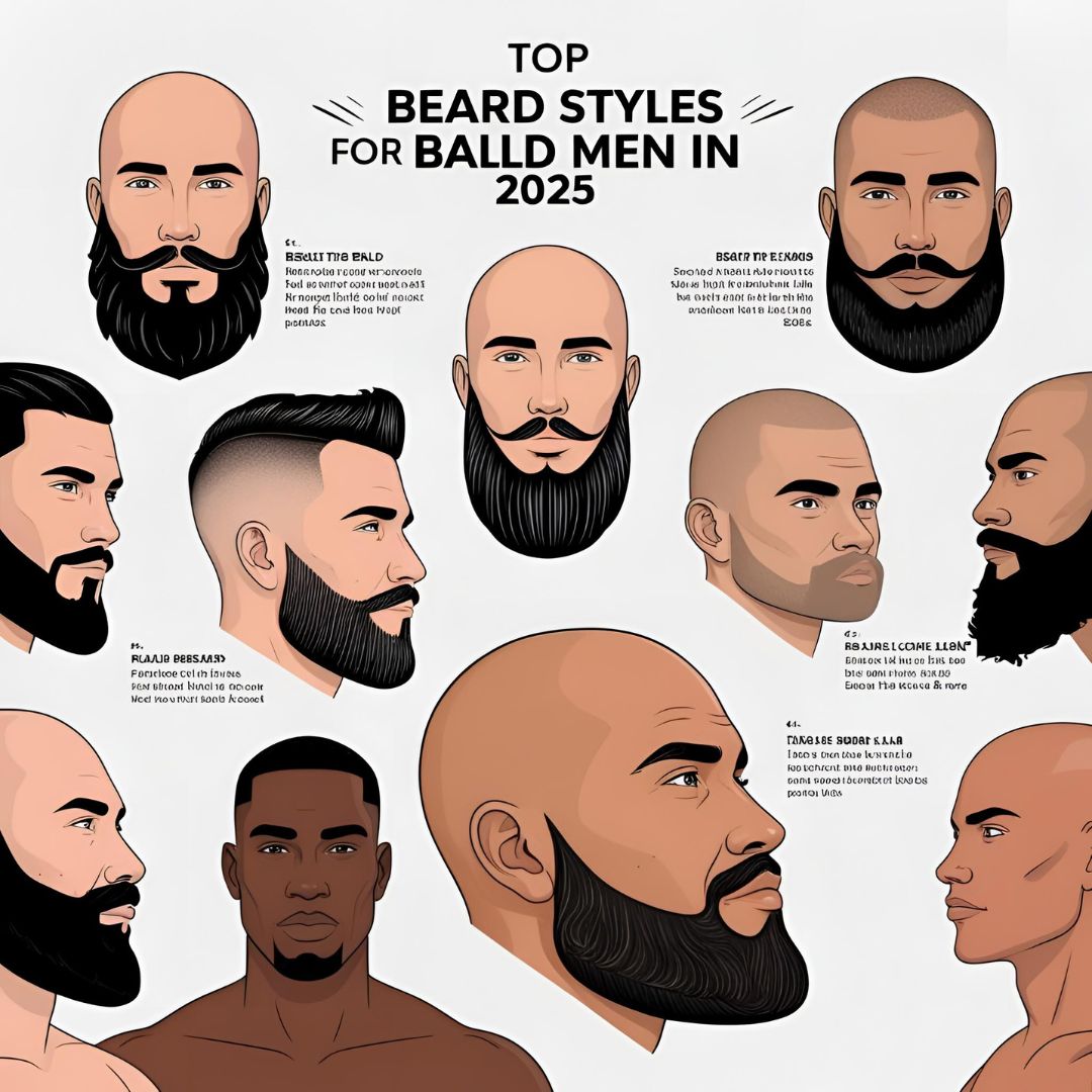 Top beard styles for bald men 2025