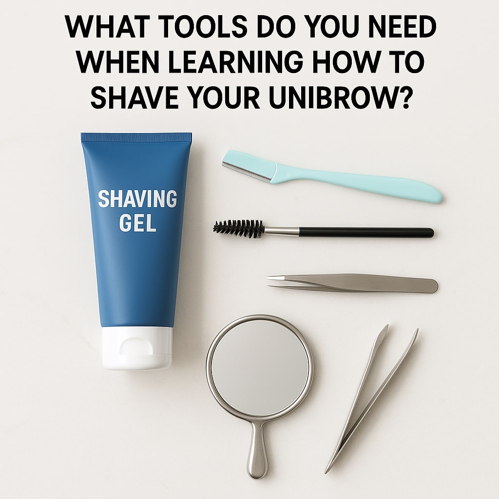 What tools do you need when learning how to shave your unibrow