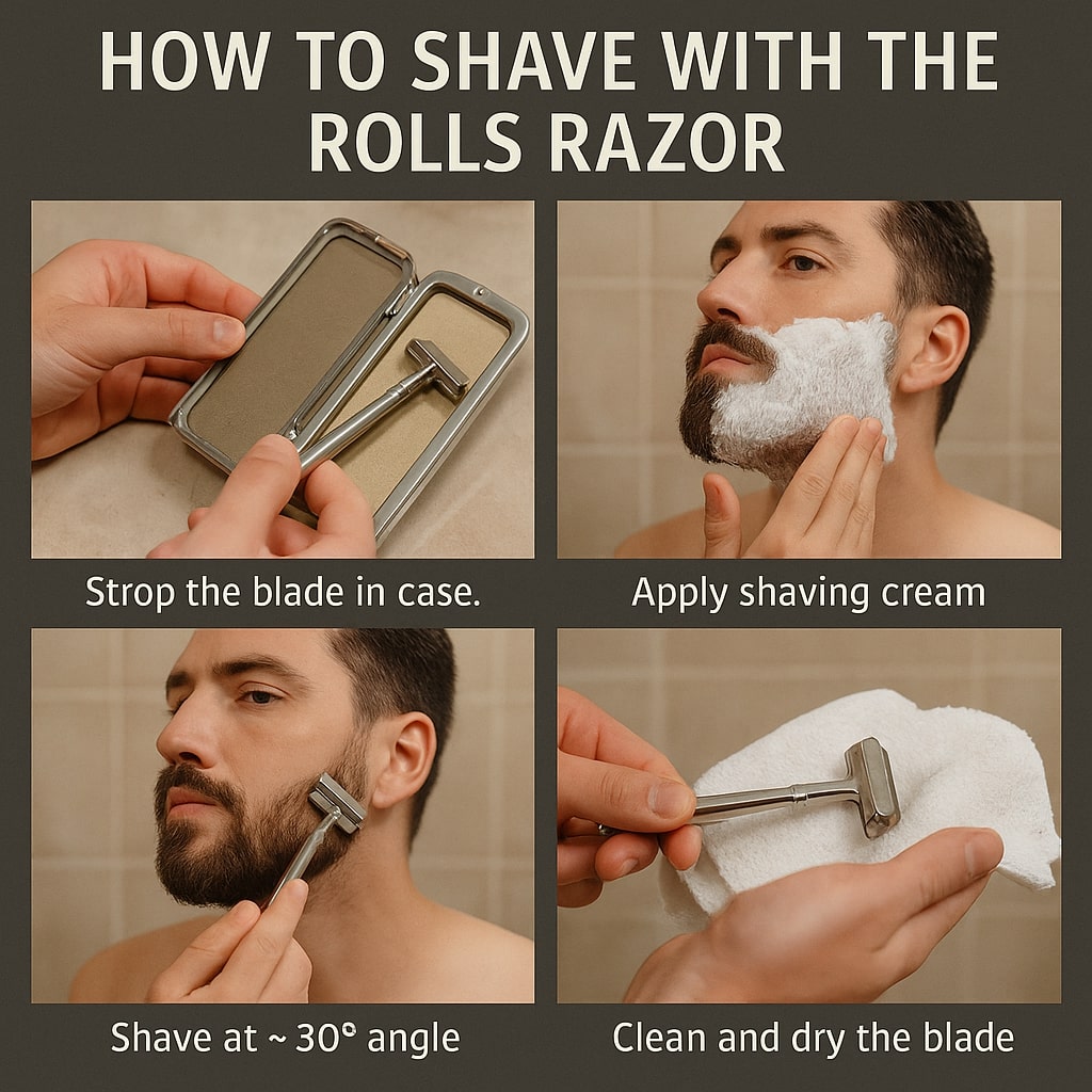 How to shave with Rolls Razor wettheblade