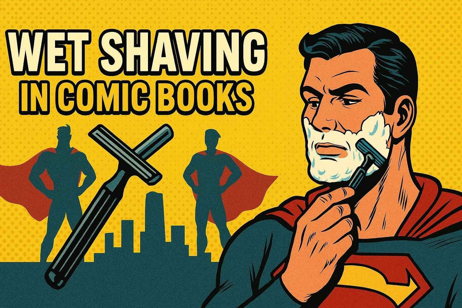 Wet shaving in comic books