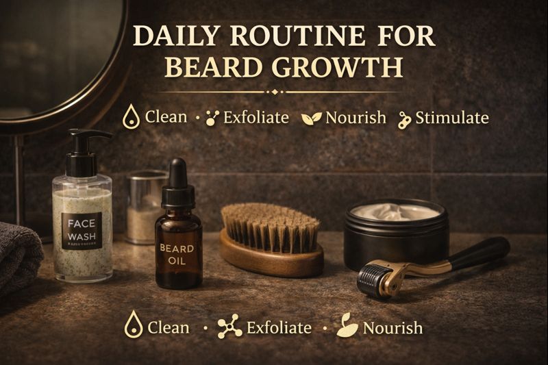 Daily routine for beard growth