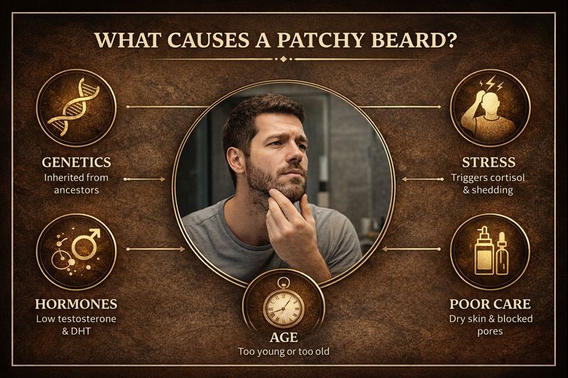what causes a pathy beard