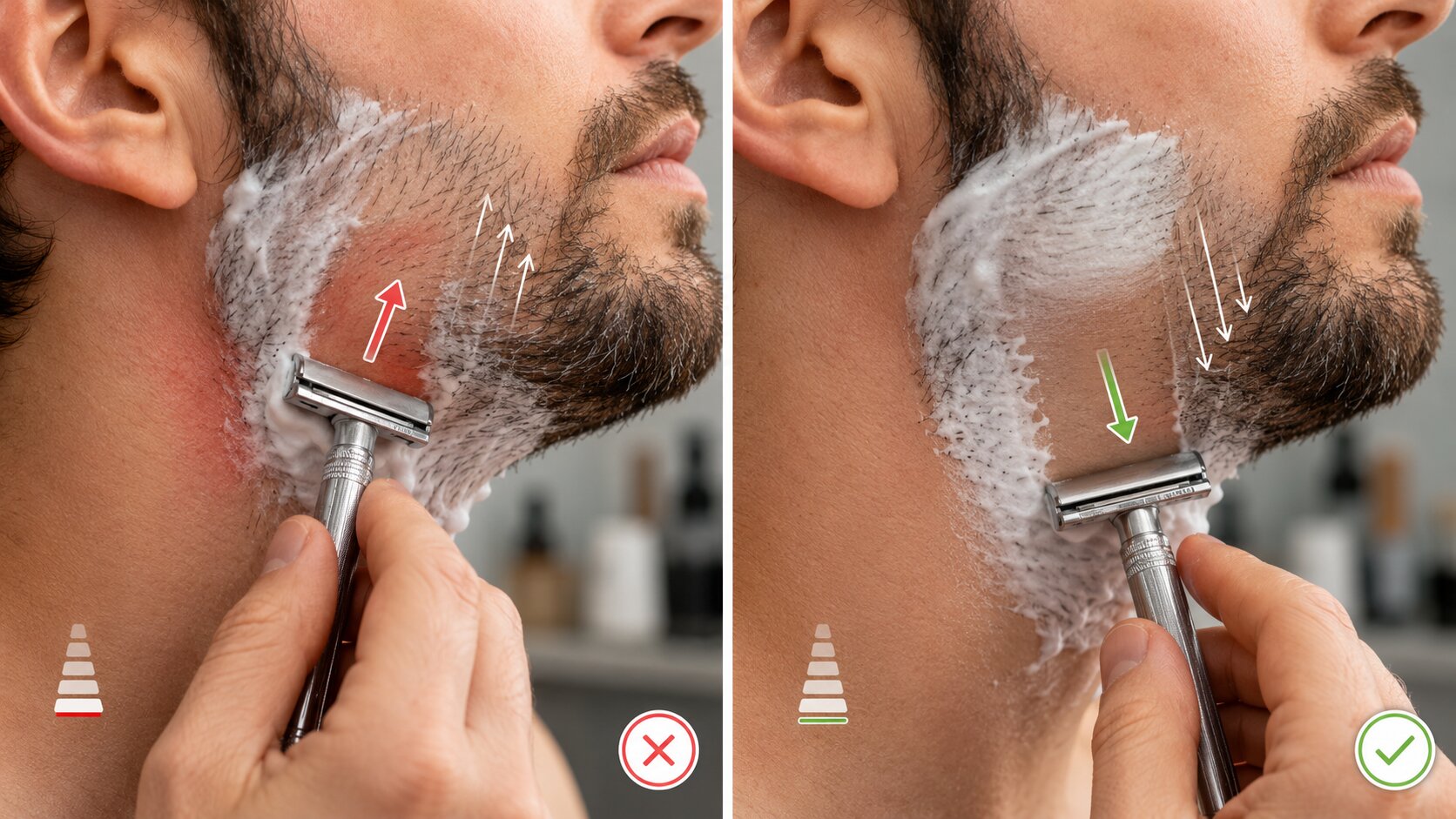shaving directions